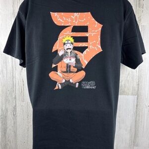 Primitive Black Short‑Sleeve Tee with Orange Naruto Graphic